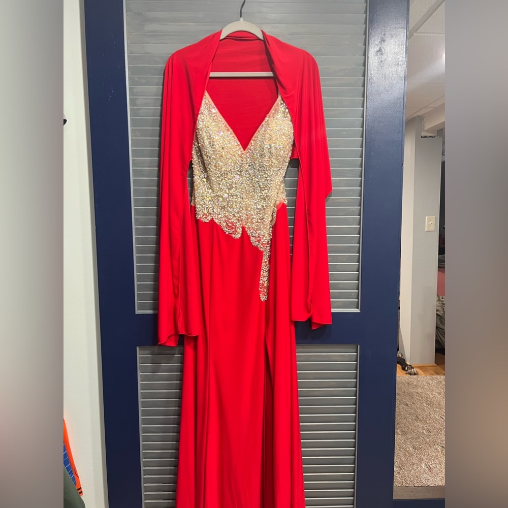 Red prom dress Sz 18